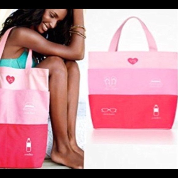 New Victoria’s Secret pink 4 pocket tote/beach bag - Picture 3 of 4